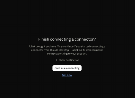 Click Continue connecting to RingCentral