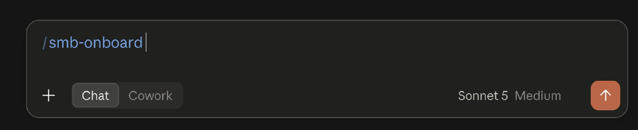 Type /smb-onboard to start